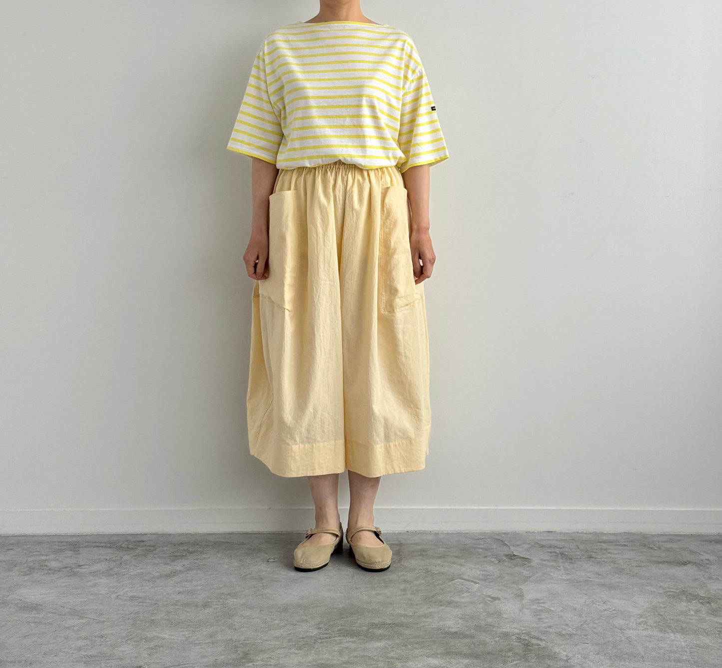 BIG POCKET CULOTTES (CREAM YELLOW)