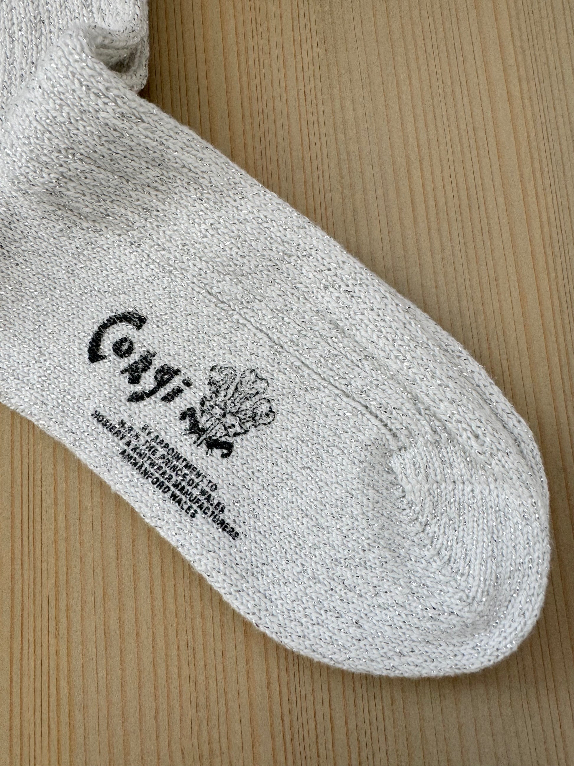 Soft cotton ladies lurex plain socks　Corgi　靴下　通販　取扱店