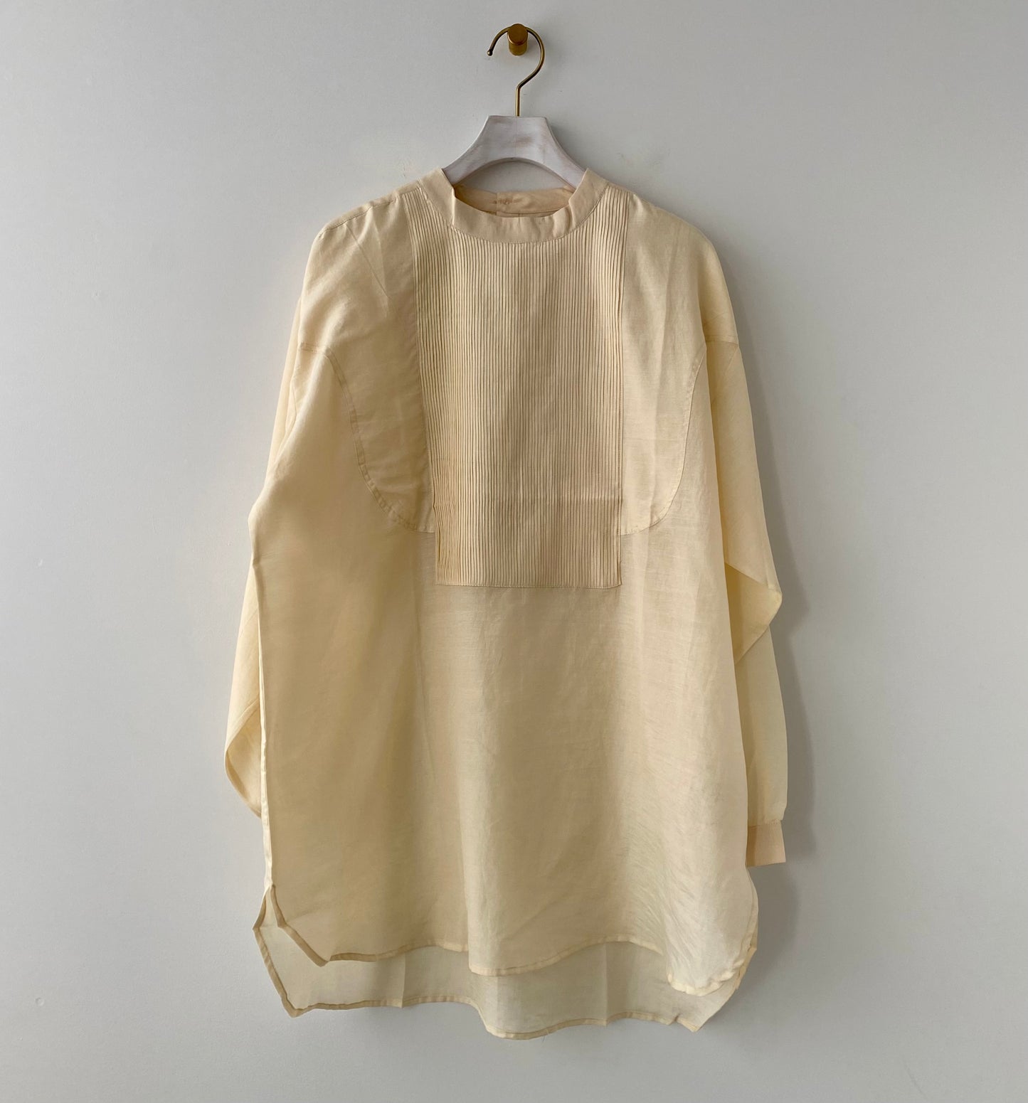 Pintuck Long Blouse　BUNON  ブノン　コットンシルクブラウス　通販