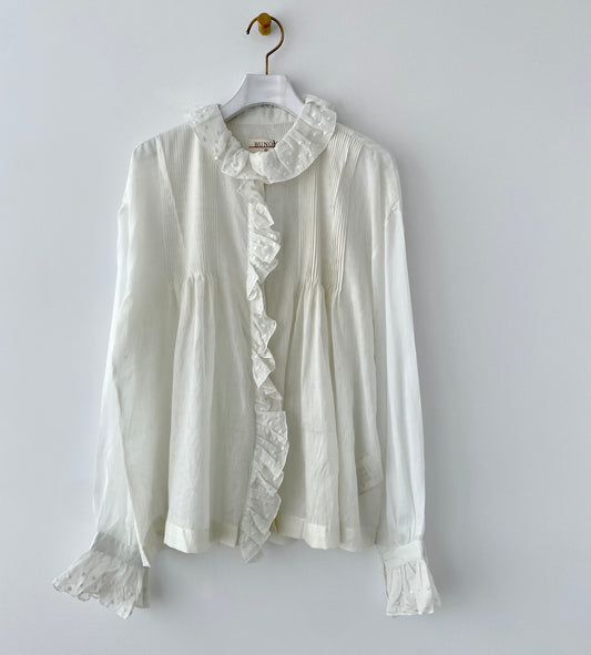 Embroidery Frill Blouse　BUNON ブノン　通販