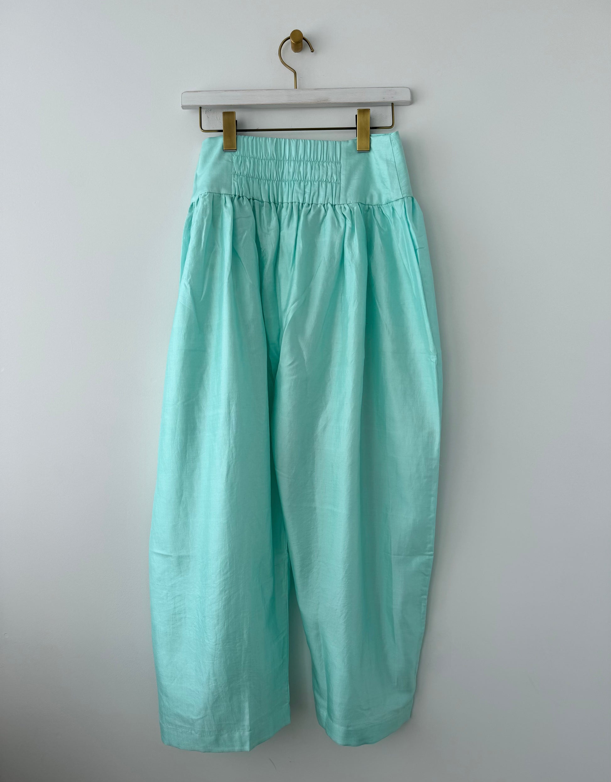 Khadi Silk Wide Belt Pants　(Mint Green) BUNON ブノン　　通販　取扱店