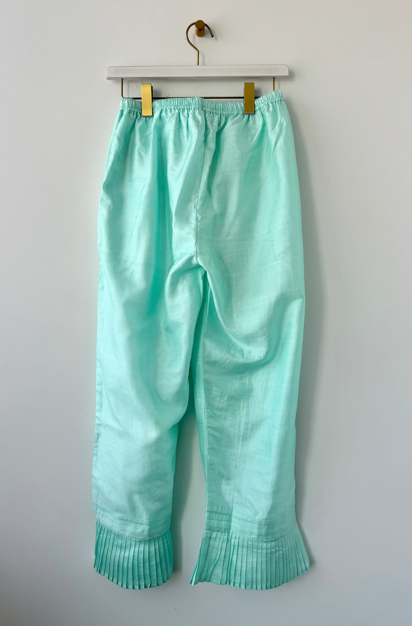 Khadi Silk Hem Tuck Pants (Mint Green) BUNON パンツ　通販　取扱店