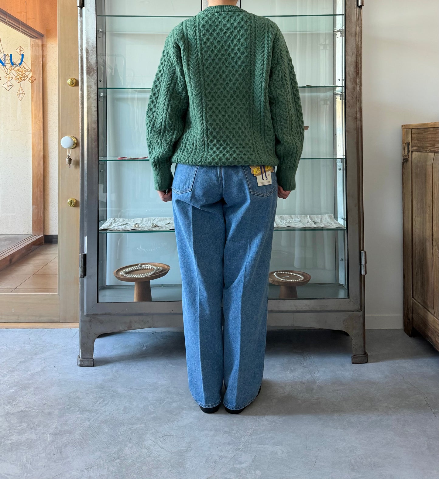 REBORN WOOL ARAN KNIT P/O　Yonetomi　米富繊維　ニット　セーター　通販