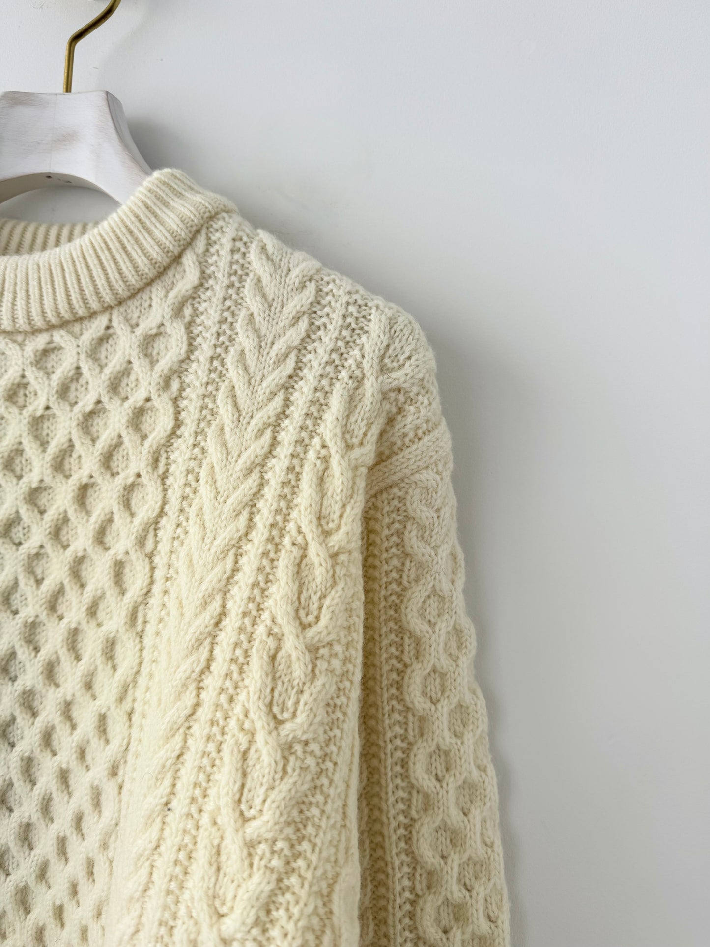 REBORN WOOL ARAN KNIT P/O　Yonetomi　米富繊維　ニット　セーター　通販