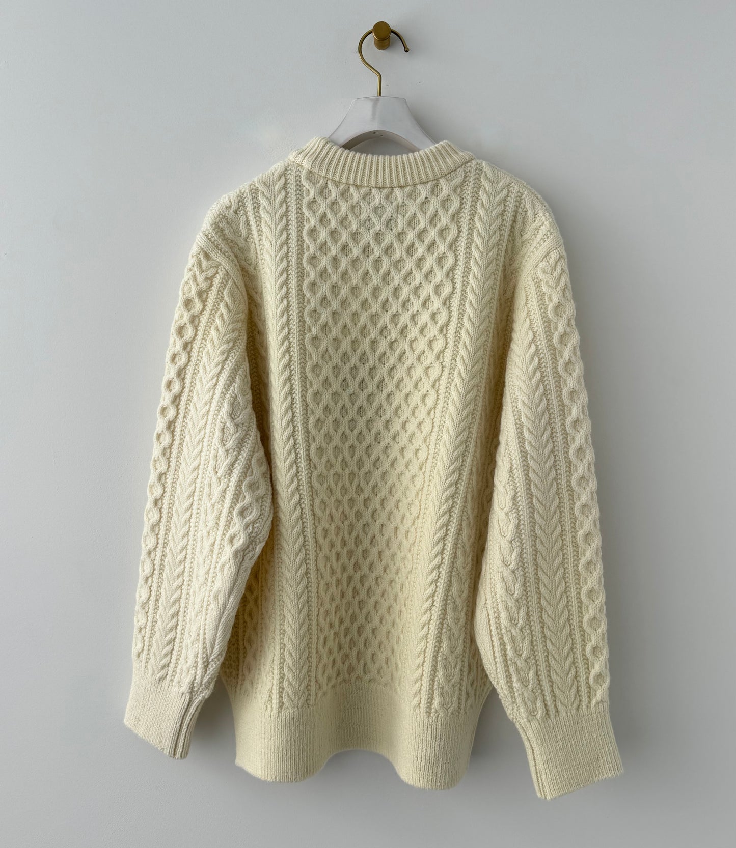 REBORN WOOL ARAN KNIT P/O　Yonetomi　米富繊維　ニット　セーター　通販