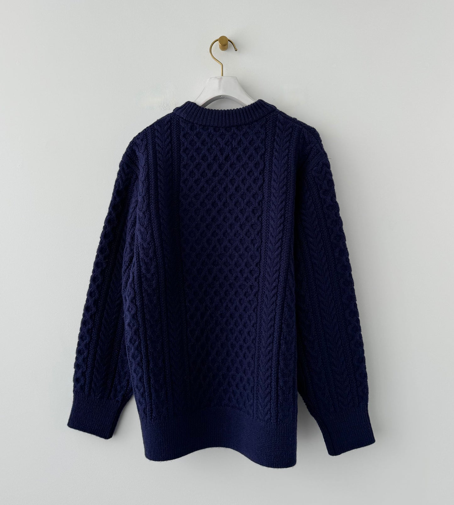 REBORN WOOL ARAN KNIT P/O　Yonetomi　米富繊維　ニット　セーター　通販