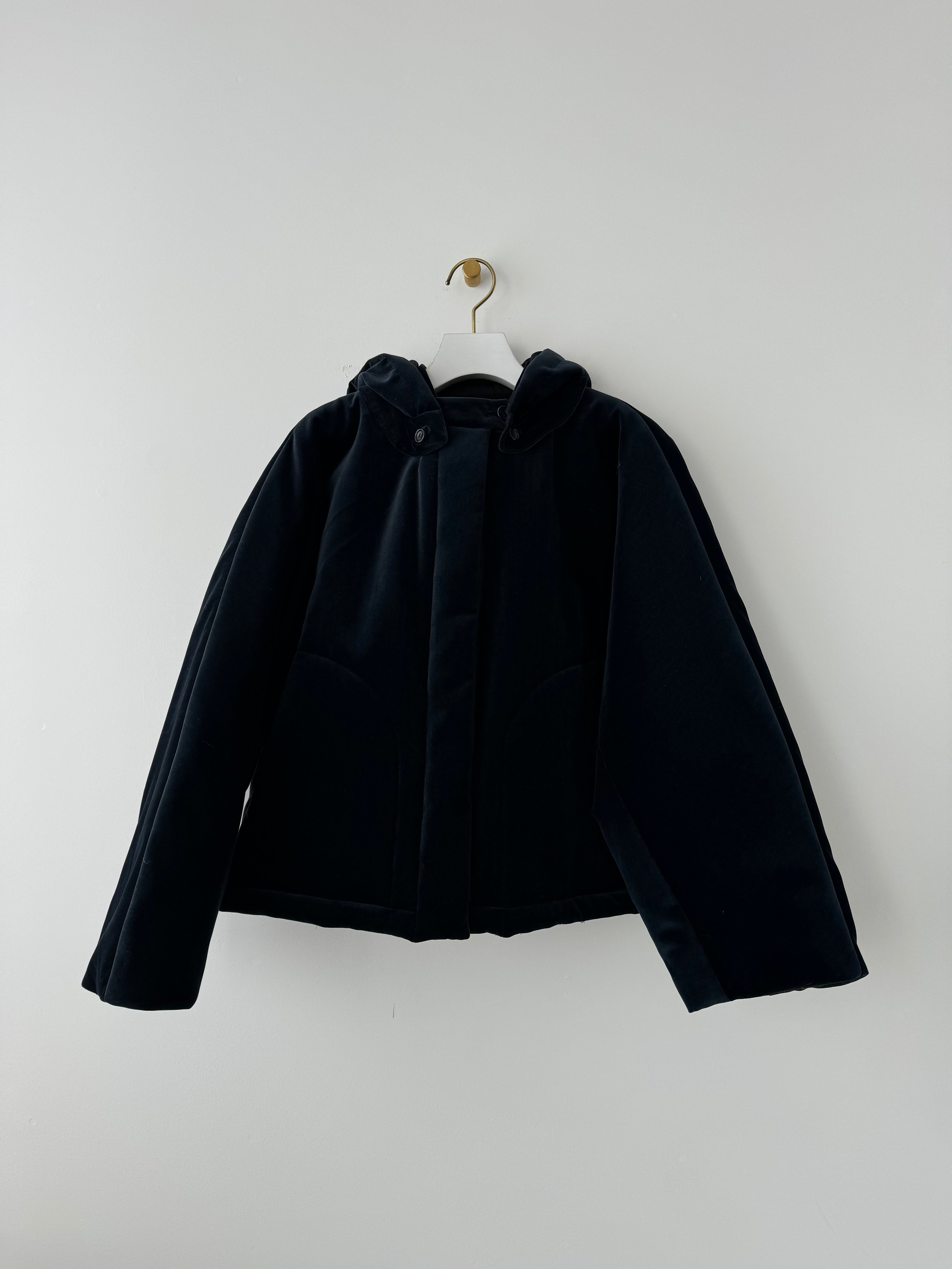 Velvet padded hood jacket TENNE HANDCRAFTED MODERN ベルベット 