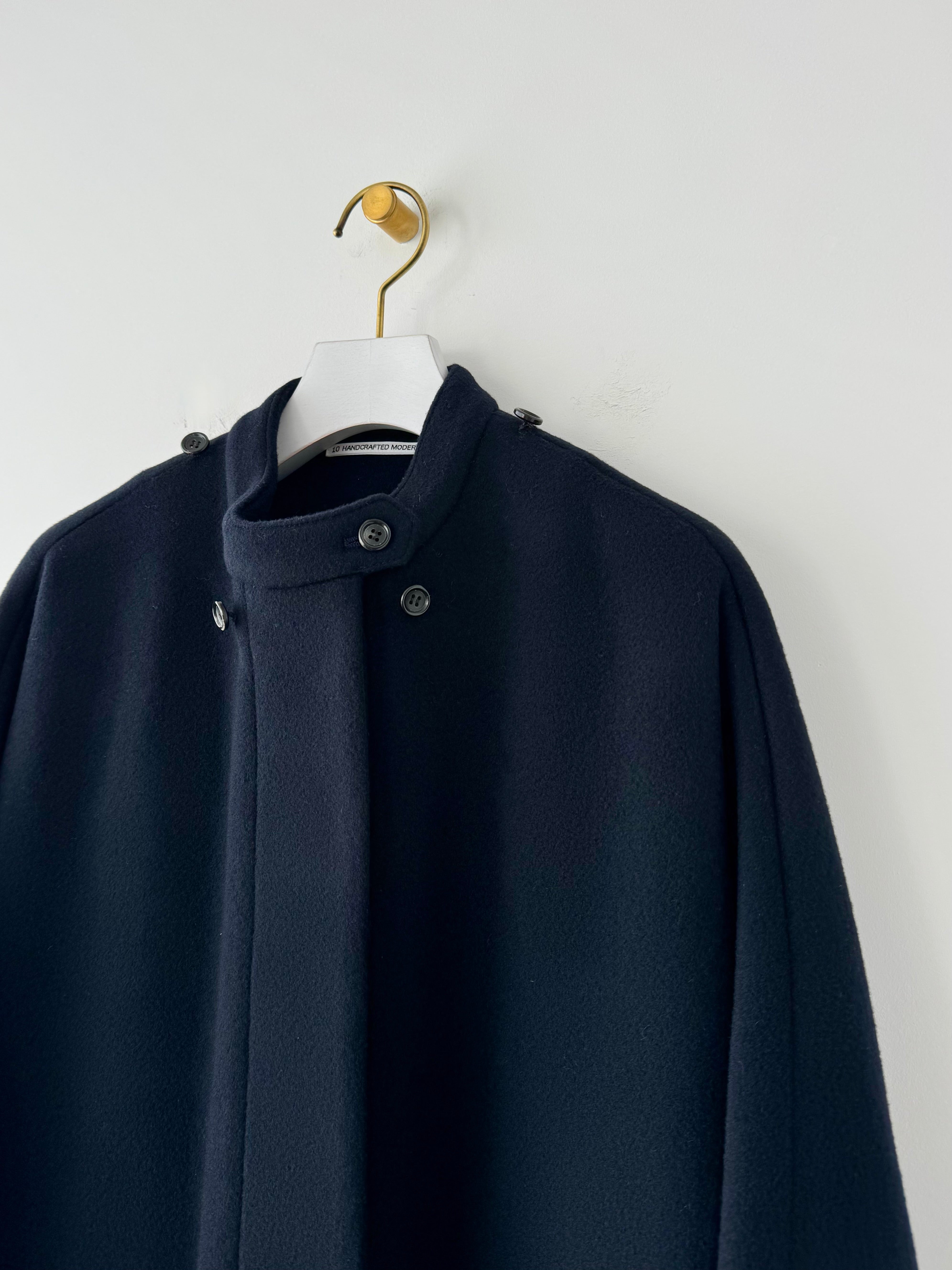 Long cape coat (Navy) TENNE HANDCRAFTED MODERN コート 通販 取扱店 