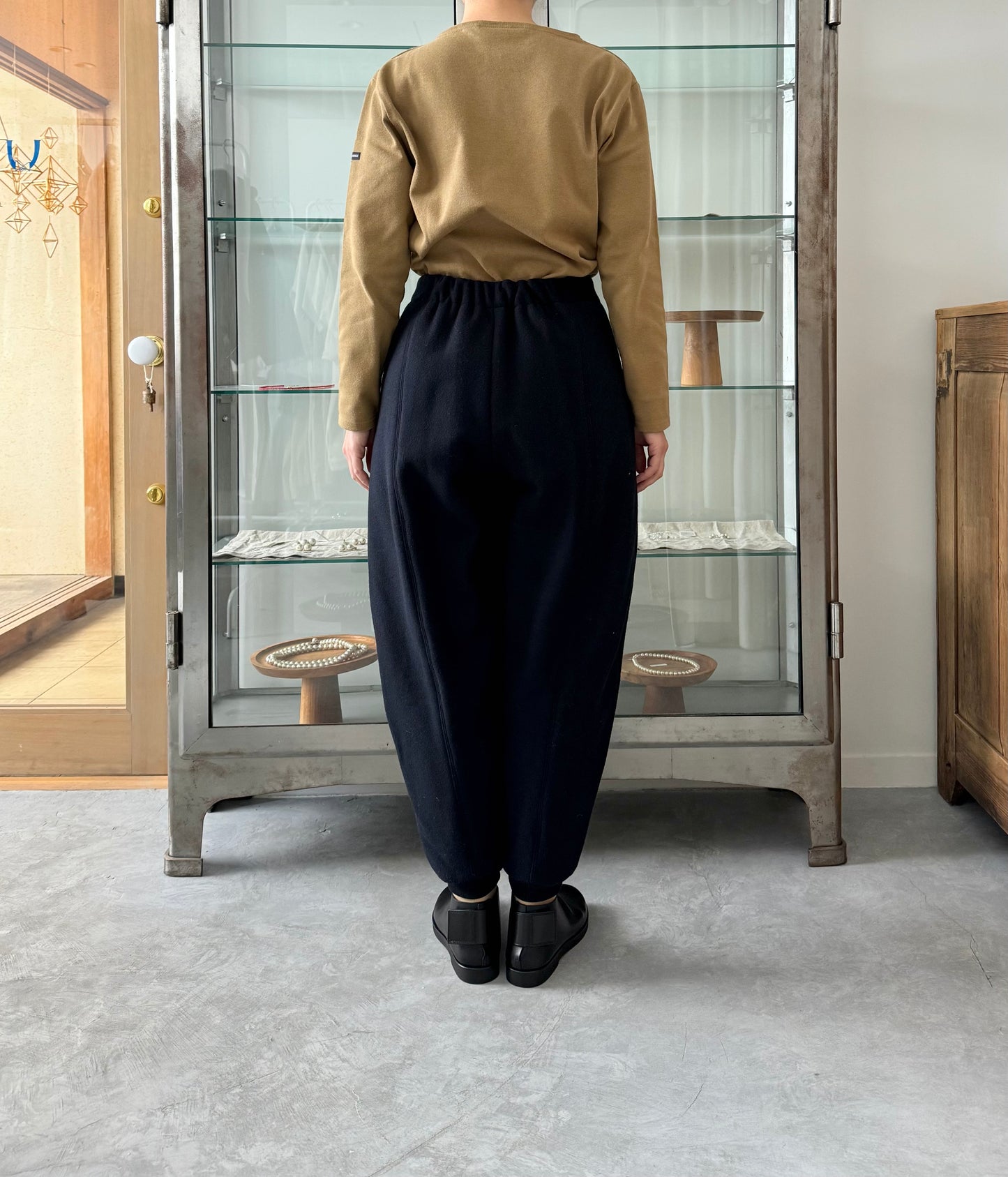 New wool rib knit pants (Navy) TENNE HANDCRAFTED MODERN