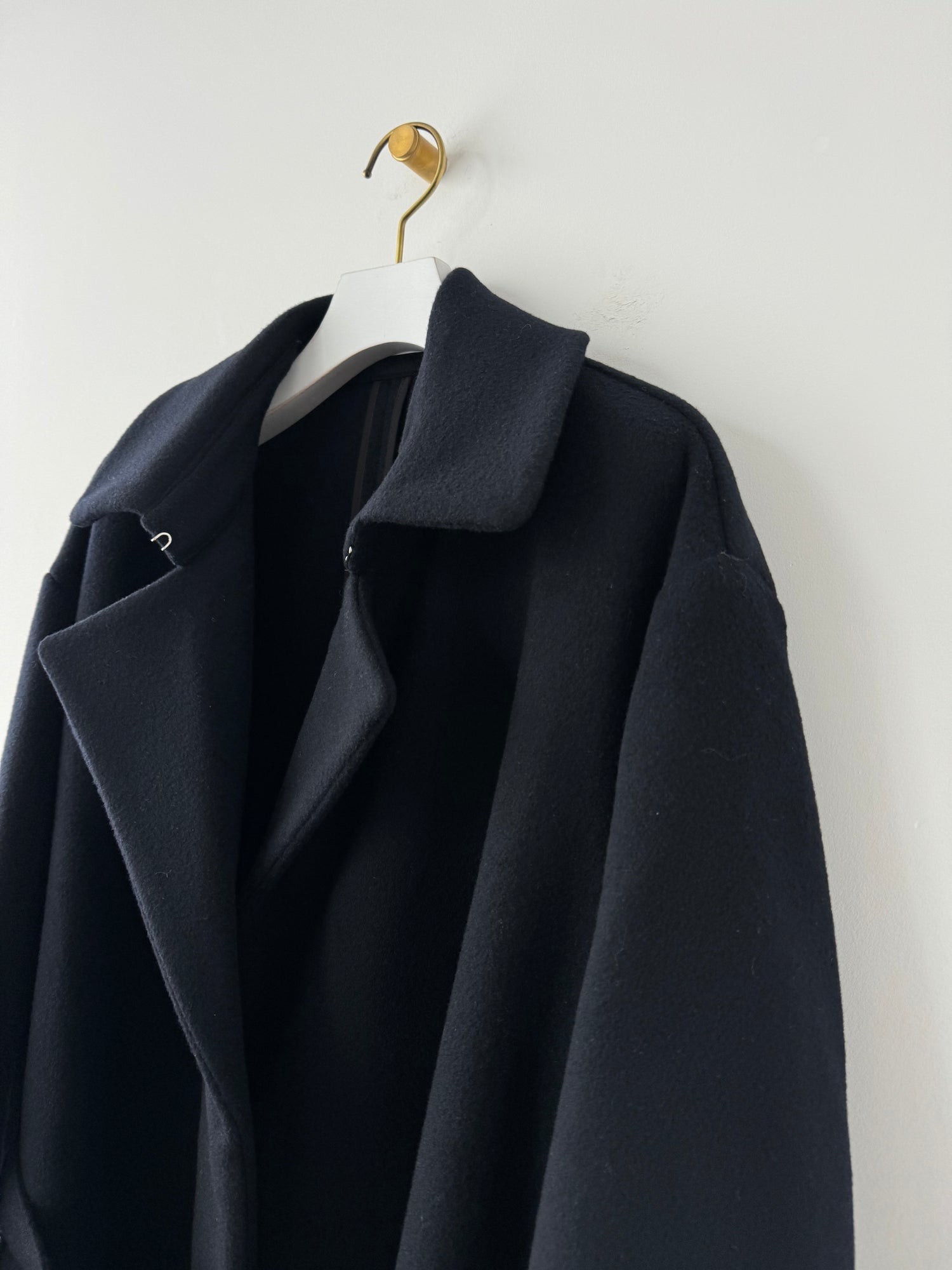 Big size trench (Super 140's wool / Navy) TENNE HANDCRAFTED MODERN 