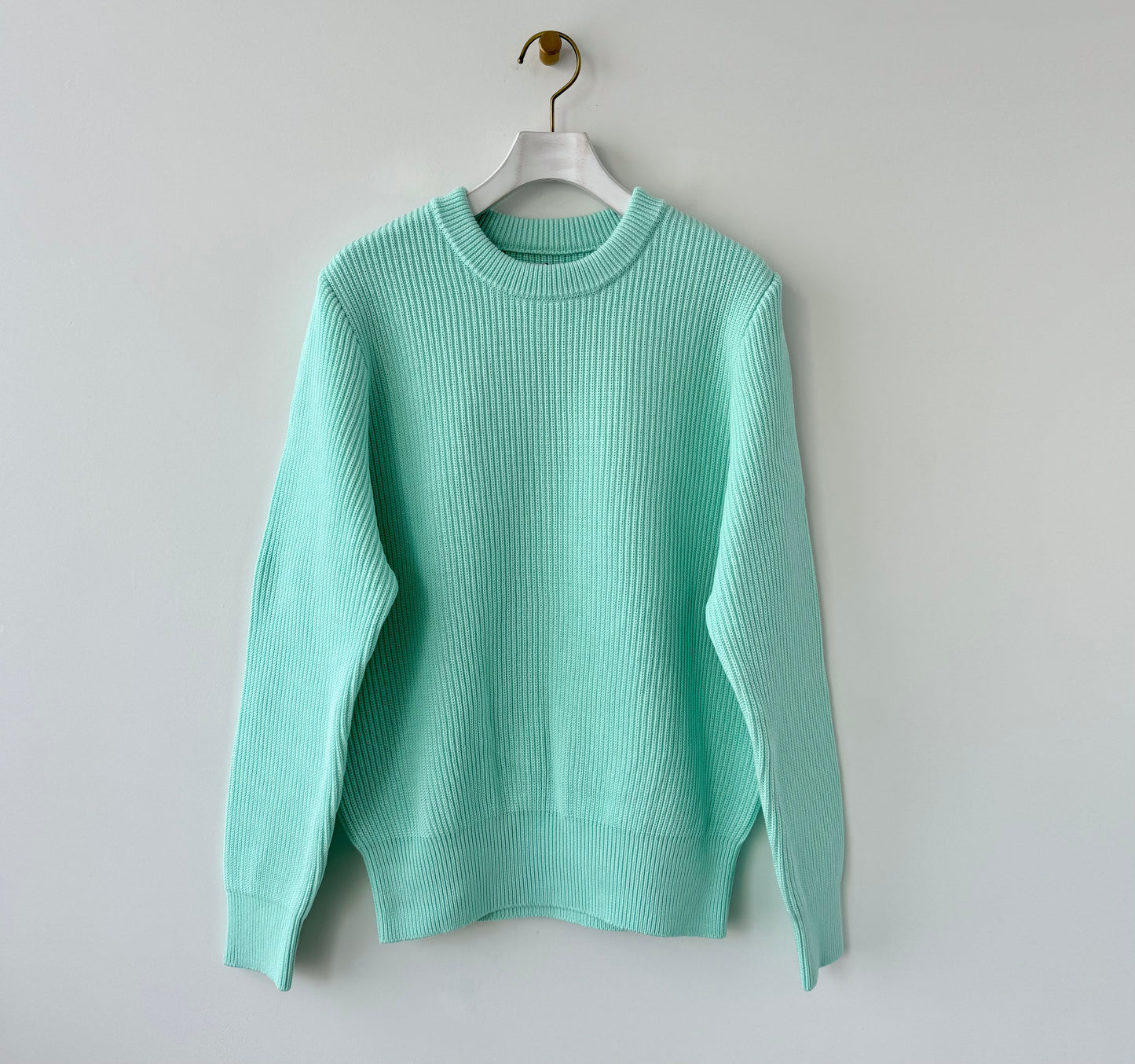 MERCERIZED COTTON RIB KNIT P/O (MINT)　yonetomi　米富繊維 　通販　取扱店