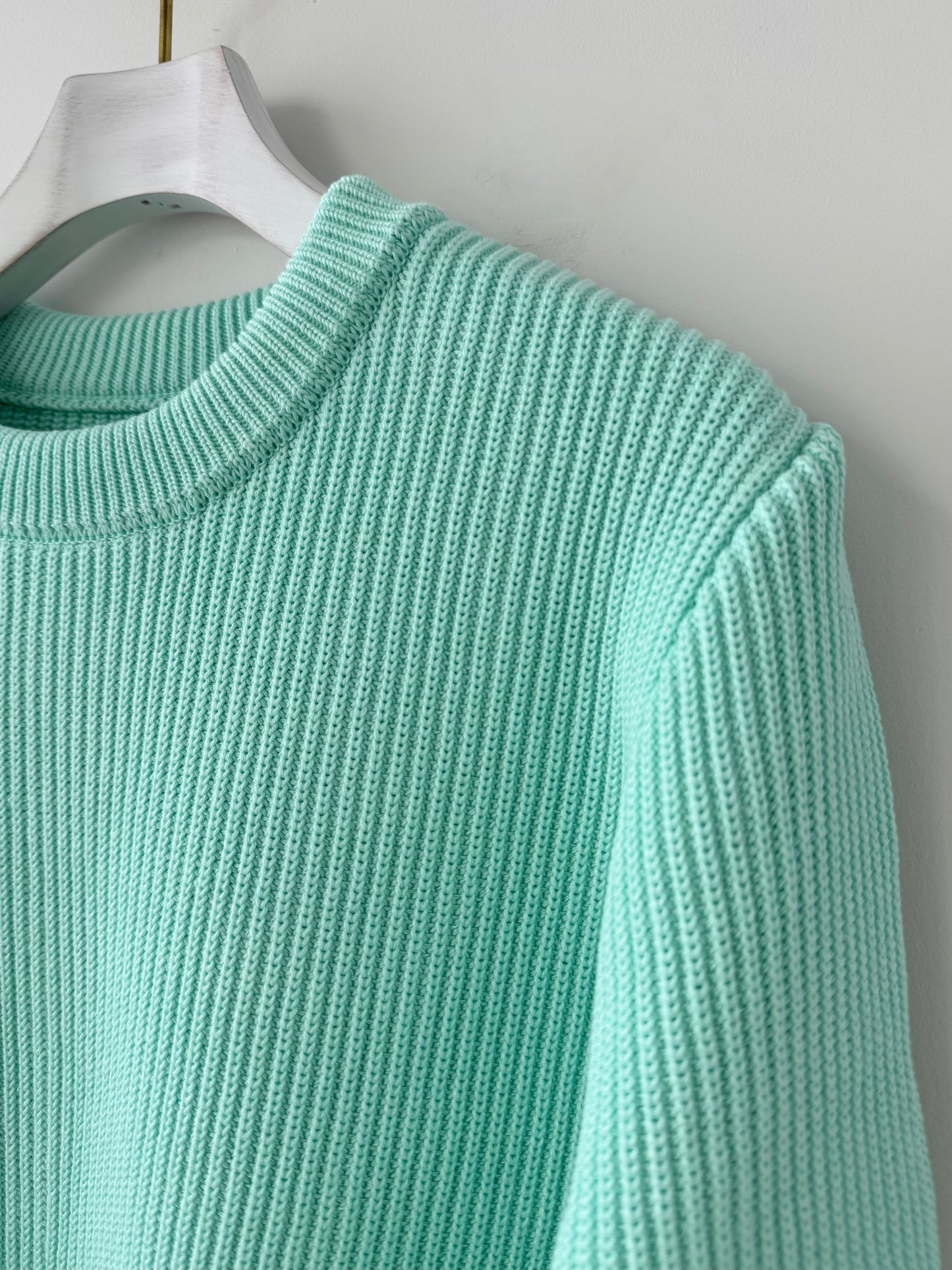 MERCERIZED COTTON RIB KNIT P/O (MINT)　yonetomi　米富繊維 　通販　取扱店