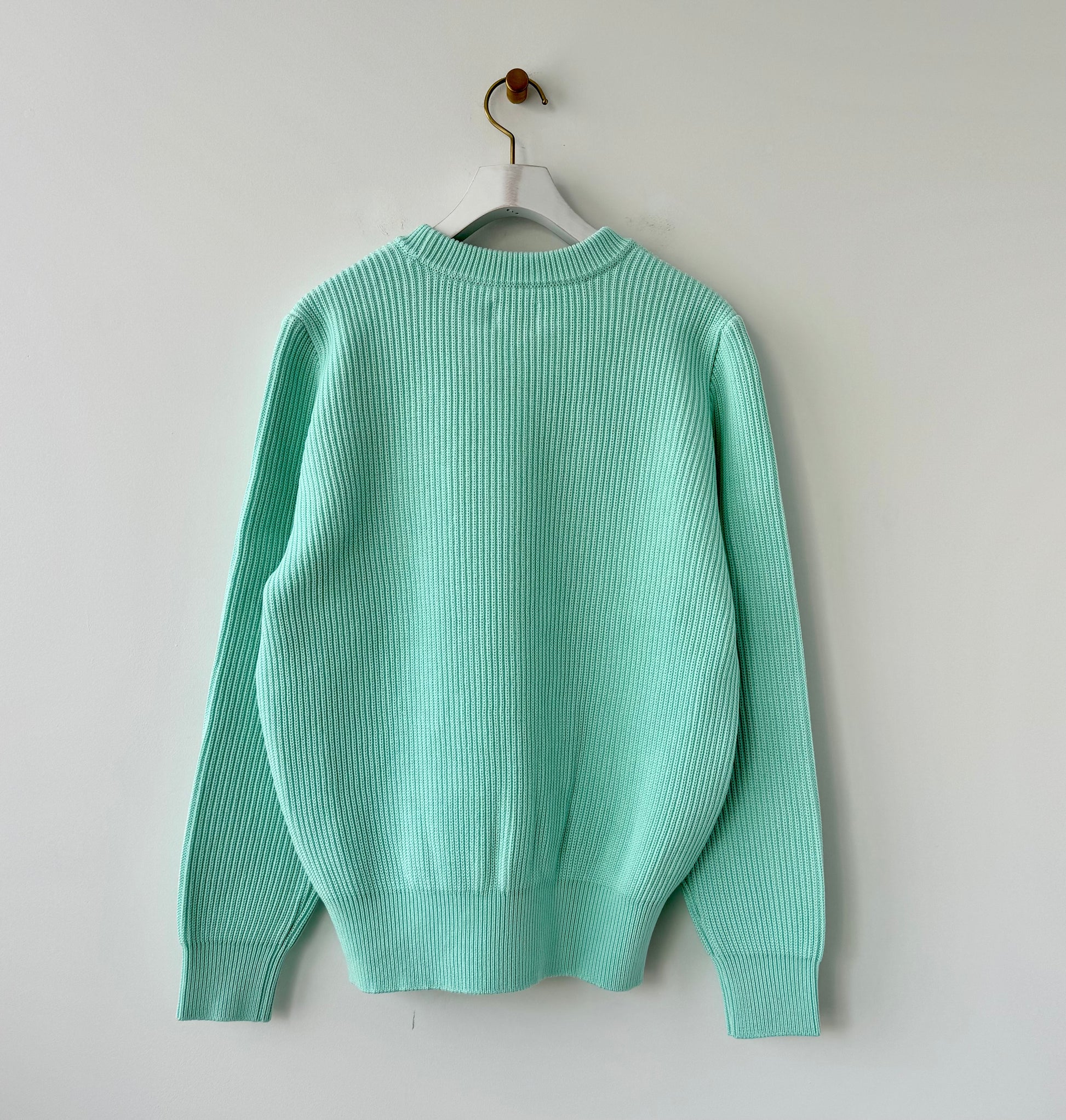 MERCERIZED COTTON RIB KNIT P/O (MINT)　yonetomi　米富繊維 　通販　取扱店