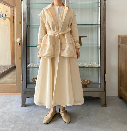 Organza layered coat (Beige)　TENNE HANDCRAFTED MODERN　コート　通販