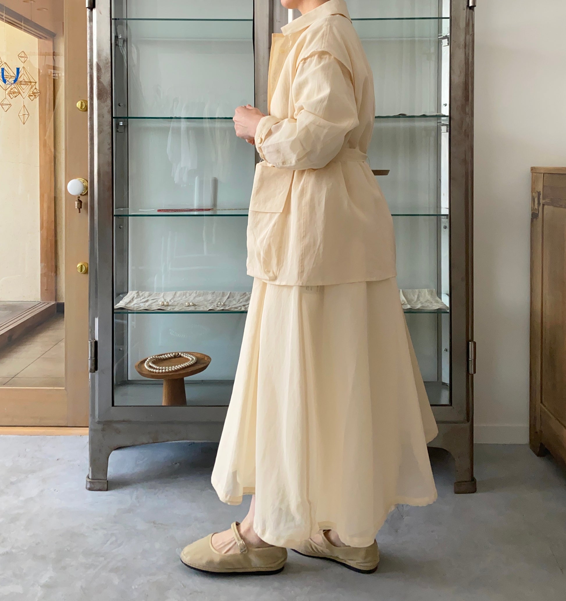 Organza layered coat (Beige)　TENNE HANDCRAFTED MODERN　コート　通販