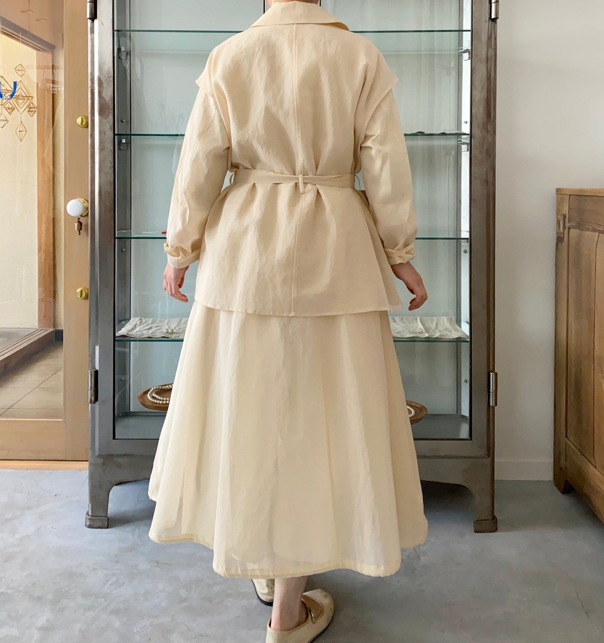 Organza layered coat (Beige)　TENNE HANDCRAFTED MODERN　コート　通販