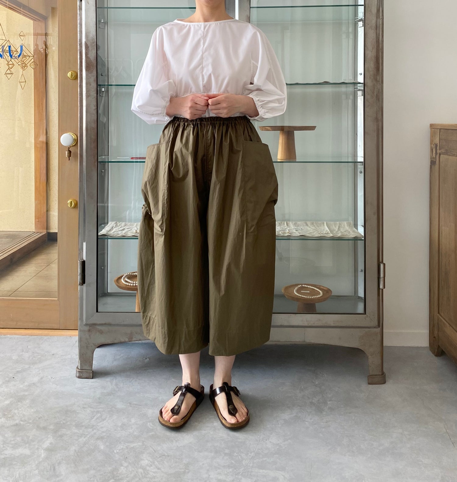 Big pocket culottes (Khaki green) TENNE HANDCRAFTED MODERN 通販