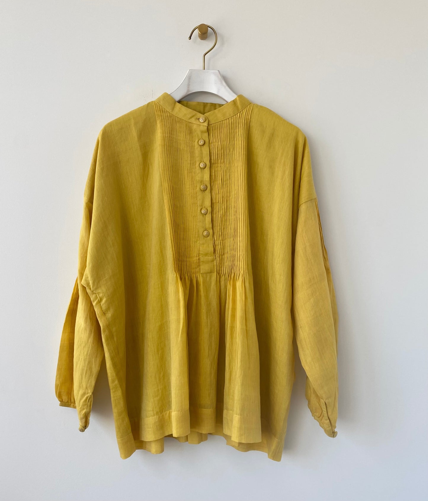 Khadi Cotton Silk Pintuck Blouse BUNON 通販