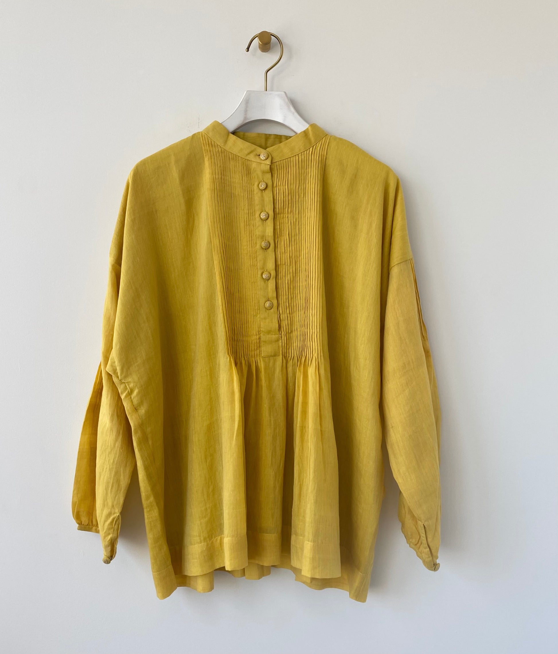 Khadi Cotton Silk Pintuck Blouse BUNON 通販