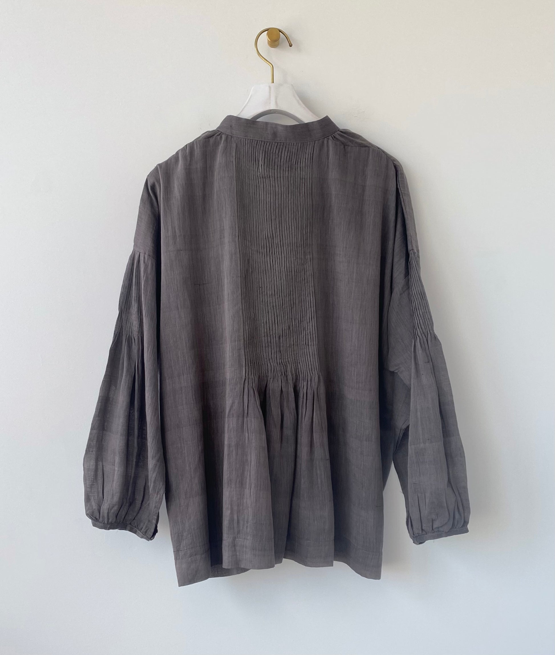 Khadi Cotton Silk Pintuck Blouse BUNON 通販