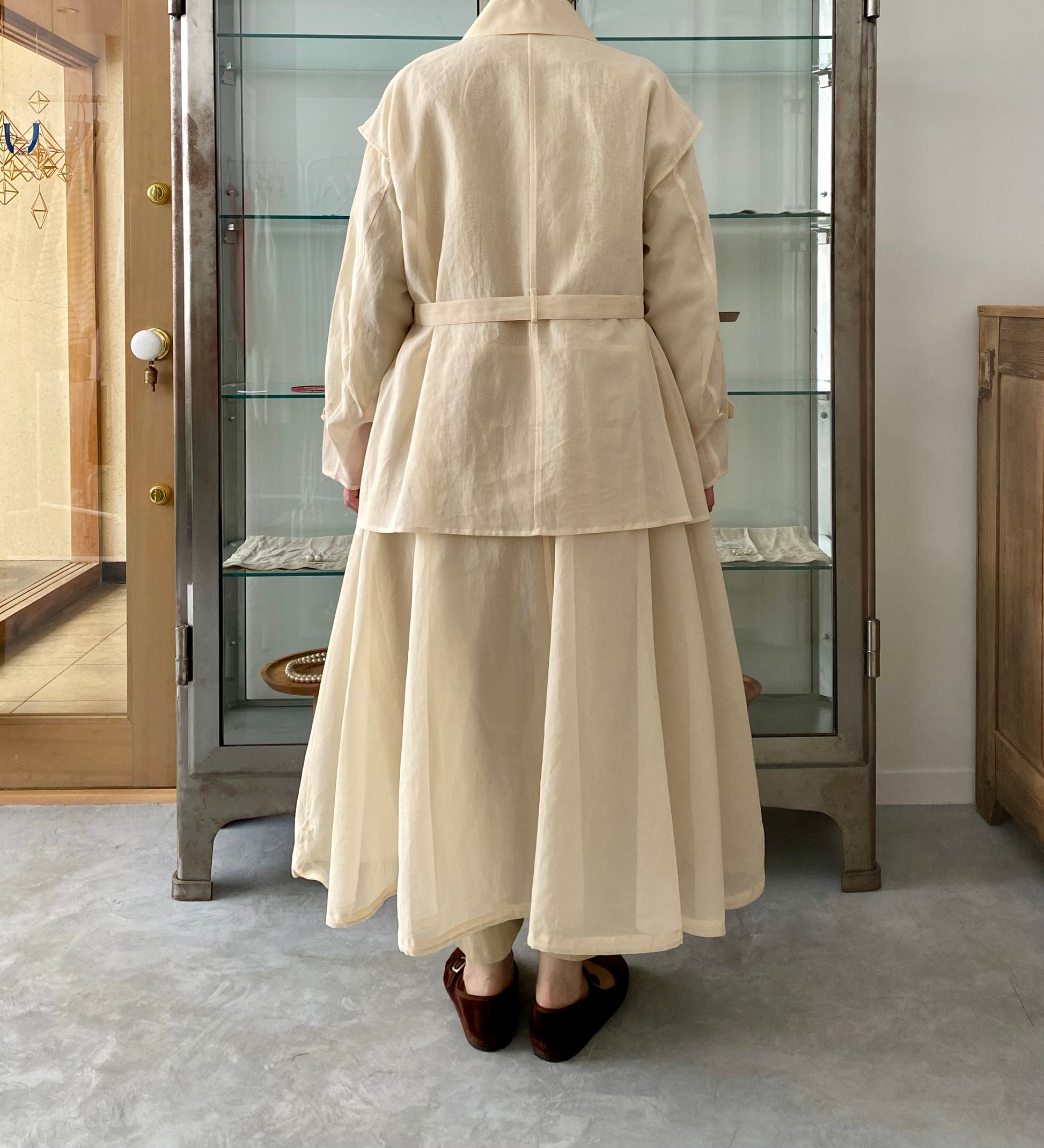 Organza layered coat (Beige)　TENNE HANDCRAFTED MODERN　コート　通販